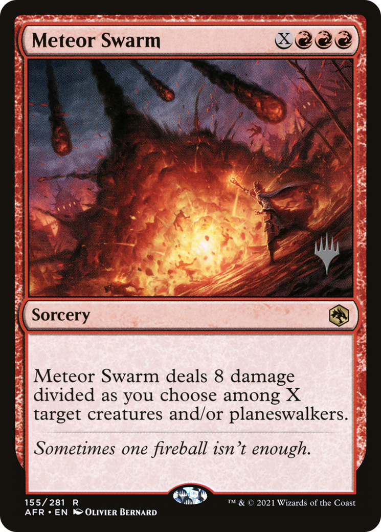 Image of Meteor Swarm (PPAFR-155P) - Adventures in the Forgotten Realms Promos Foil