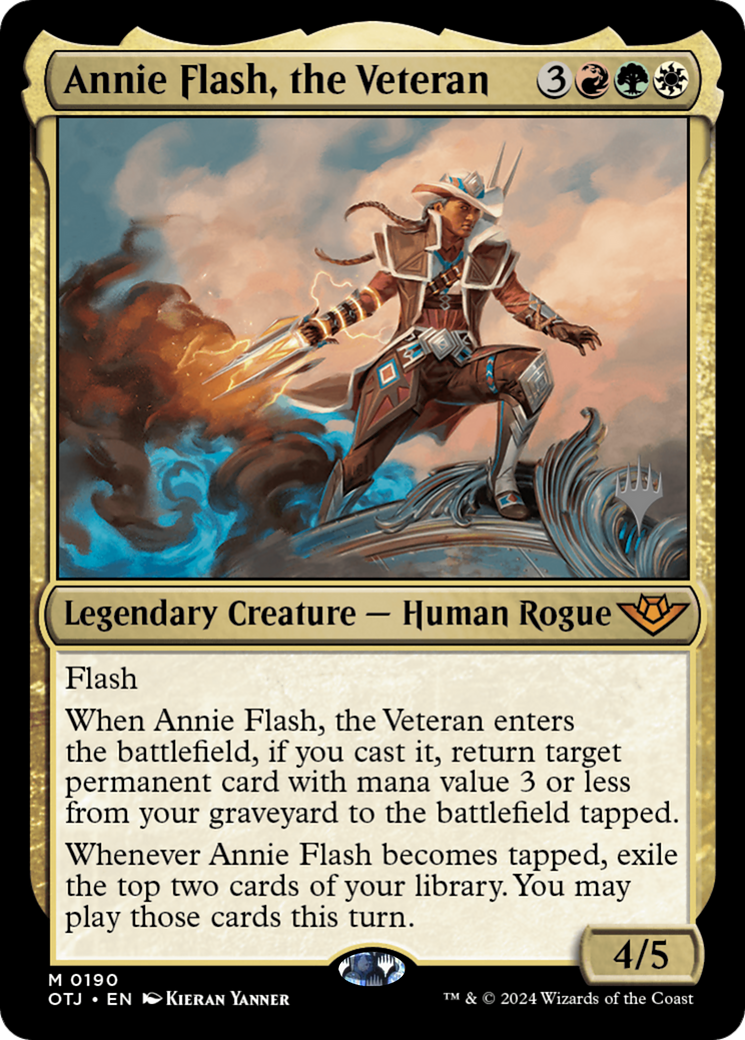Image of Annie Flash, the Veteran (PPOTJ-190) - Outlaws of Thunder Junction Promos Foil