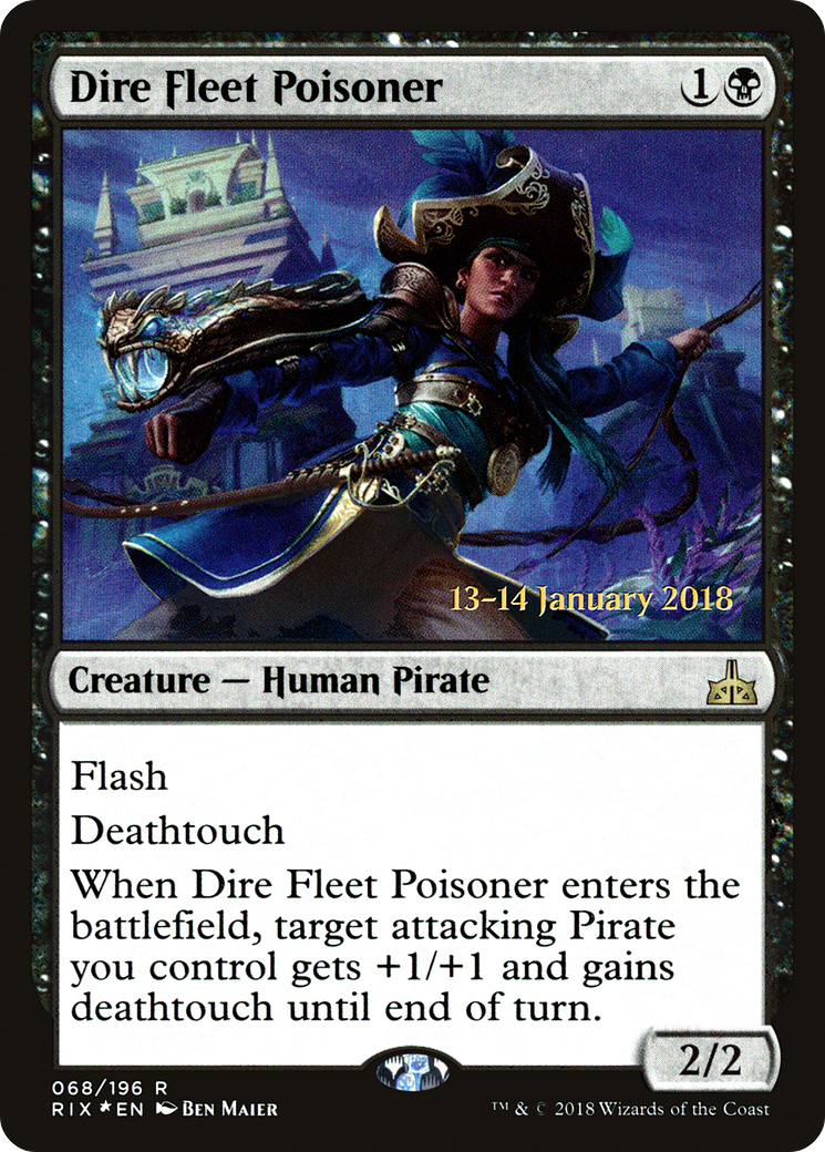 Image of Dire Fleet Poisoner (PRE-68S) - Rivals of Ixalan Promos Foil
