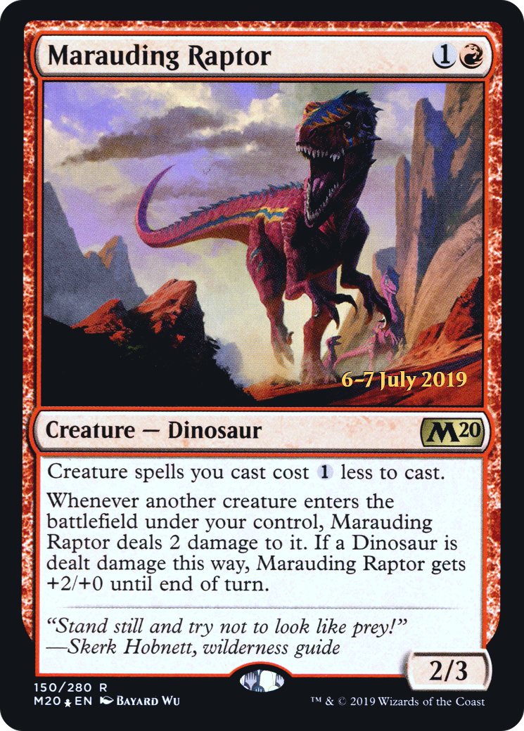 Image of Marauding Raptor (PRE-150S) - Core Set 2020 Promos Foil