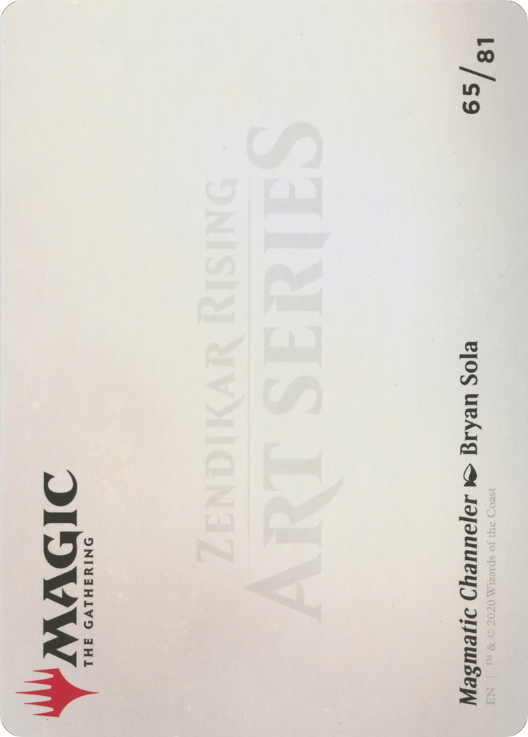 Image of Magmatic Channeler // Magmatic Channeler (AZNR-065) - Zendikar Rising Art Series (Borderless) Foil