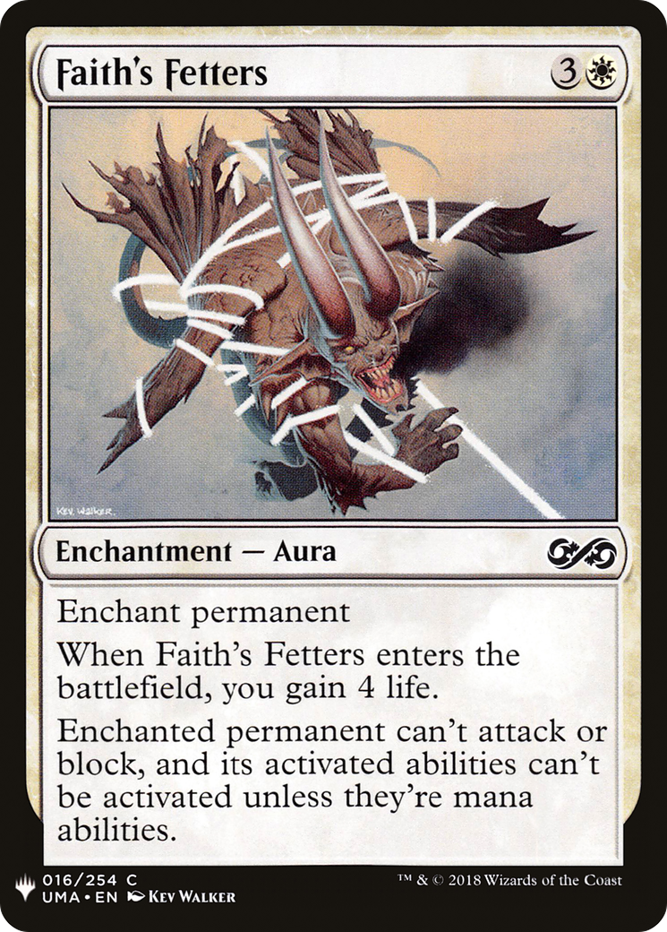 Image of Faith's Fetters (LIST-UMA-16) - The List