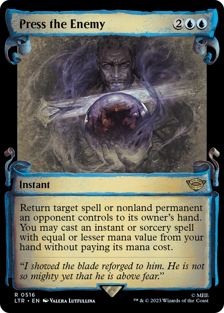 Image of Press the Enemy (Showcase Scrolls) (LTR-516) - The Lord of the Rings: Tales of Middle-earth: (Showcase) Foil