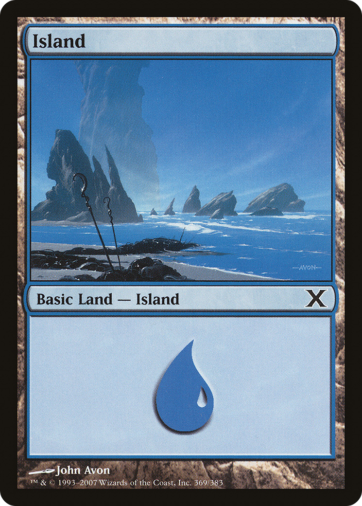 Image of Island (369) (10E-369) - Tenth Edition Foil