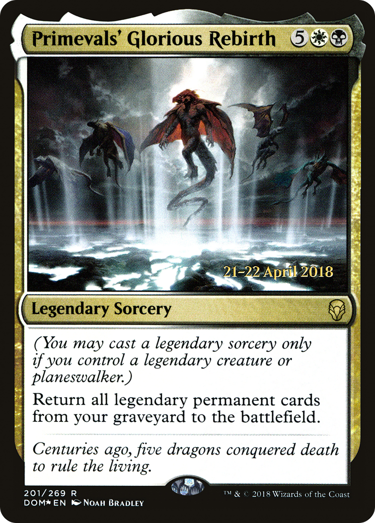 Image of Primevals' Glorious Rebirth (PRE-201S) - Dominaria Promos Foil