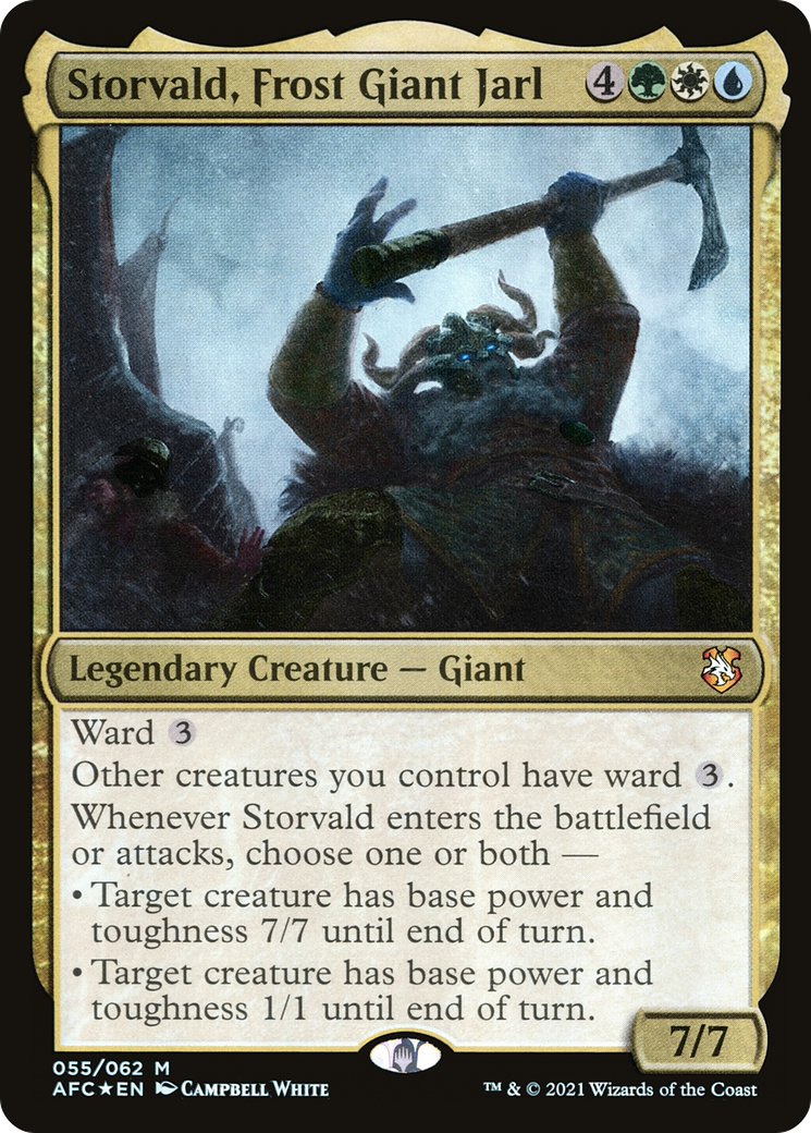 Image of Storvald, Frost Giant Jarl (AFC-055) - Forgotten Realms Commander Foil