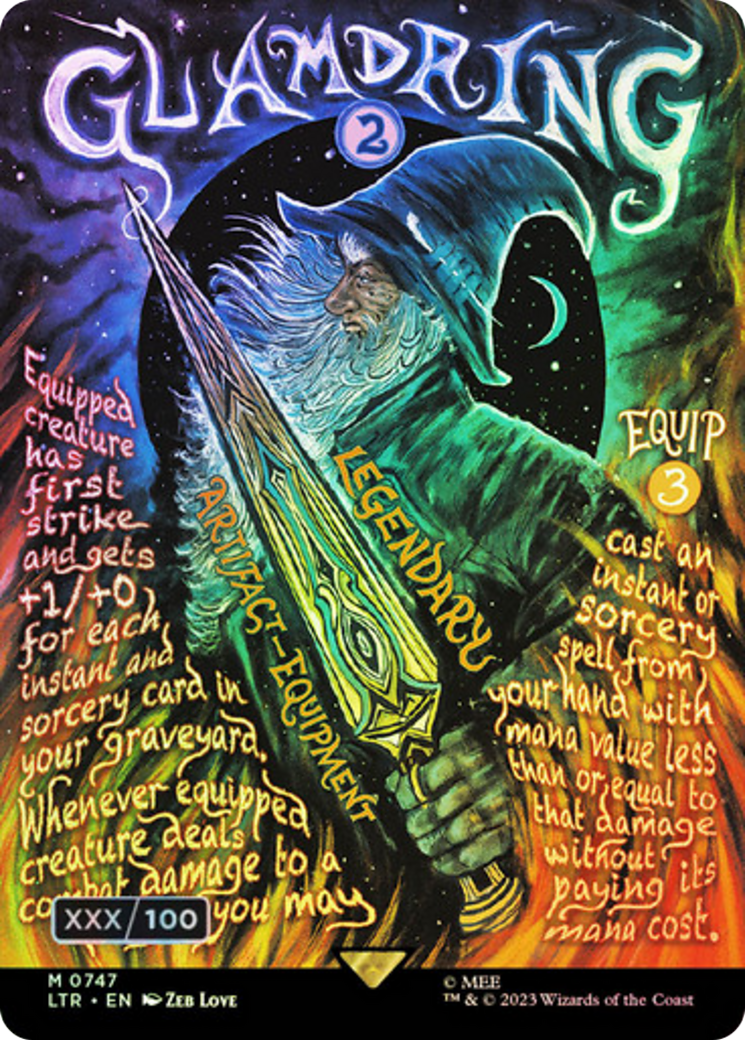 Image of Glamdring (Borderless Poster) (Serial Numbered) (LTR-747) - The Lord of the Rings: Tales of Middle-earth (Borderless) Foil