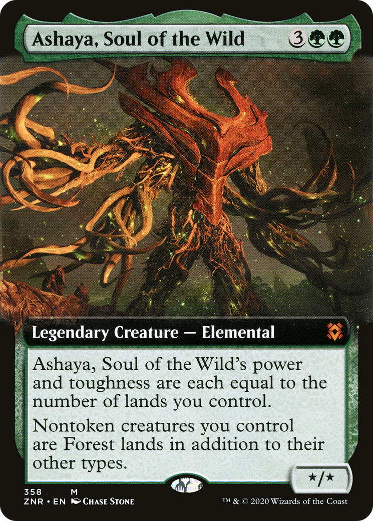 Image of Ashaya, Soul of the Wild (Extended Art) (ZNR-358) - Zendikar Rising: (Extended Art)