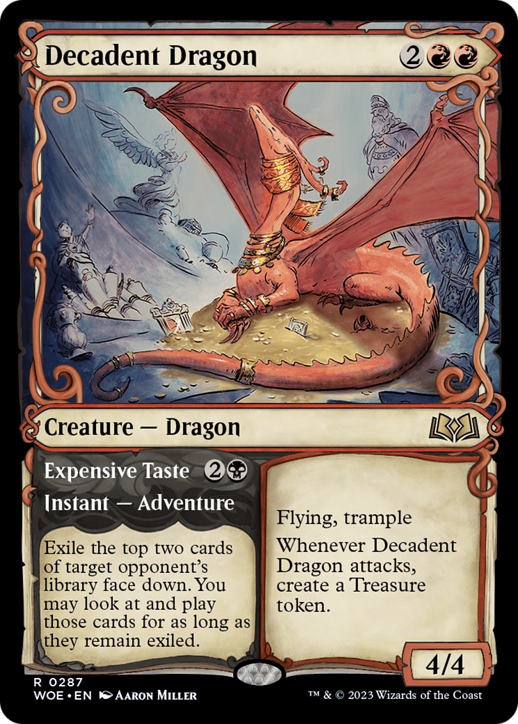 Image of Decadent Dragon (Showcase) (WOE-287) - Wilds of Eldraine: (Showcase) Foil