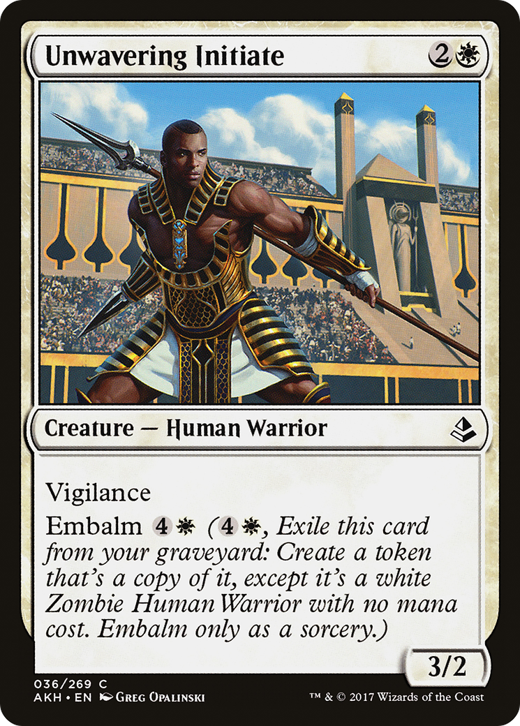 Image of Unwavering Initiate (AKH-036) - Amonkhet Foil
