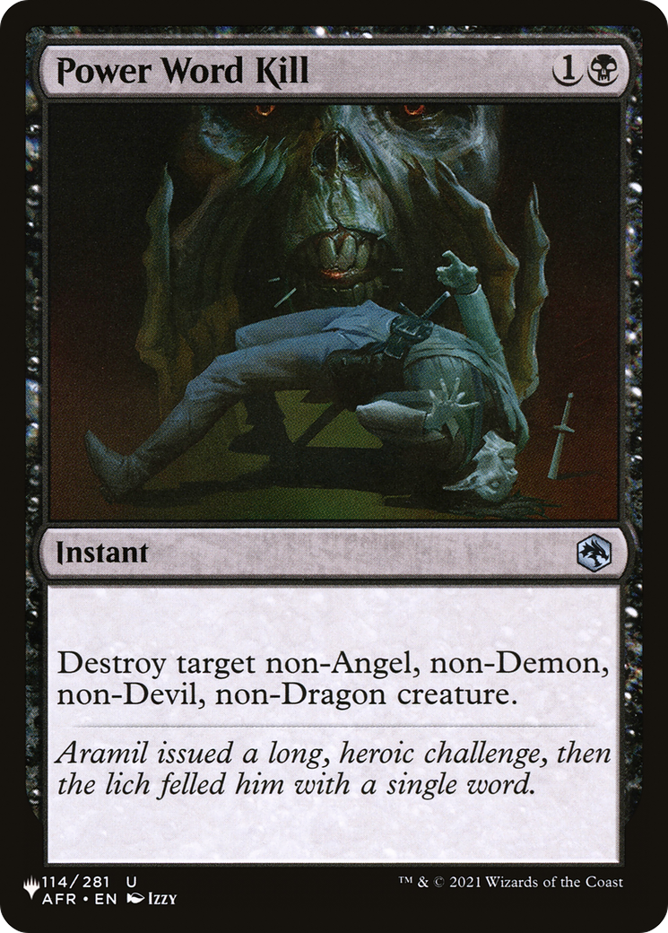 Image of Power Word Kill (LIST-AFR-114) - The List