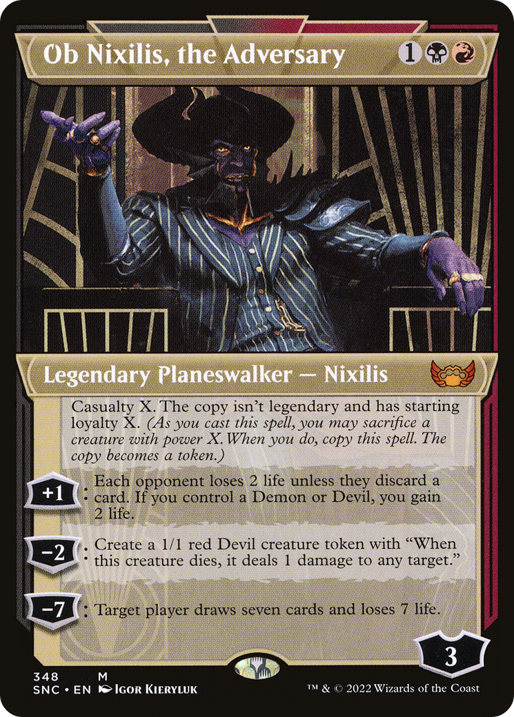 Image of Ob Nixilis, the Adversary (Showcase) (SNC-348) - Streets of New Capenna: (Showcase) Foil