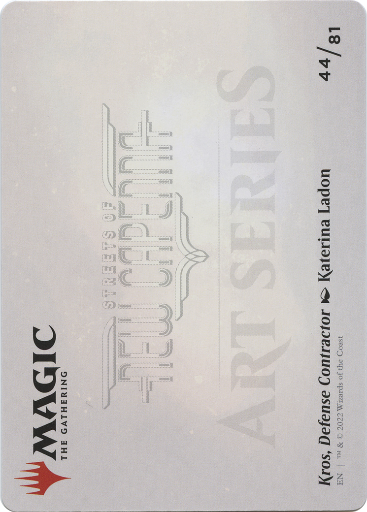Image of Kros, Defense Contractor // Kros, Defense Contractor (ASNC-044) - New Capenna Art Series (Borderless) Foil