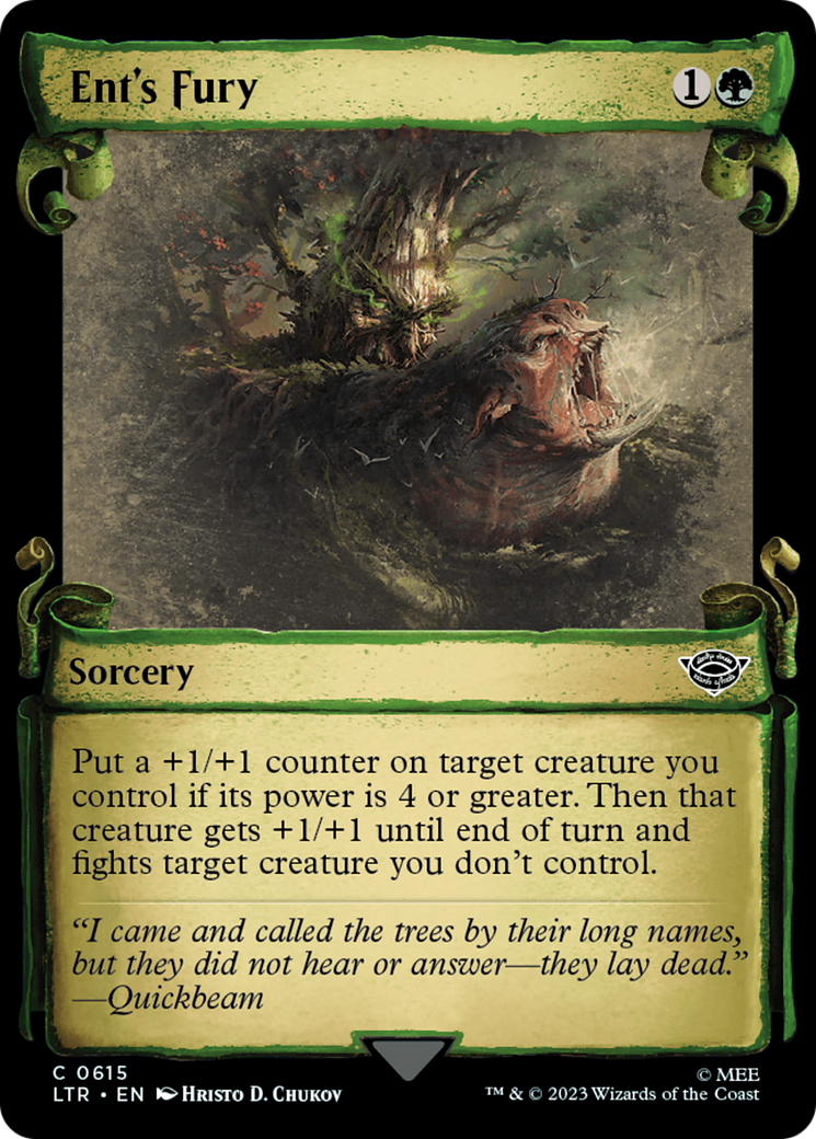 Image of Ent's Fury (Showcase Scrolls) (LTR-615) - The Lord of the Rings: Tales of Middle-earth: (Showcase) Foil