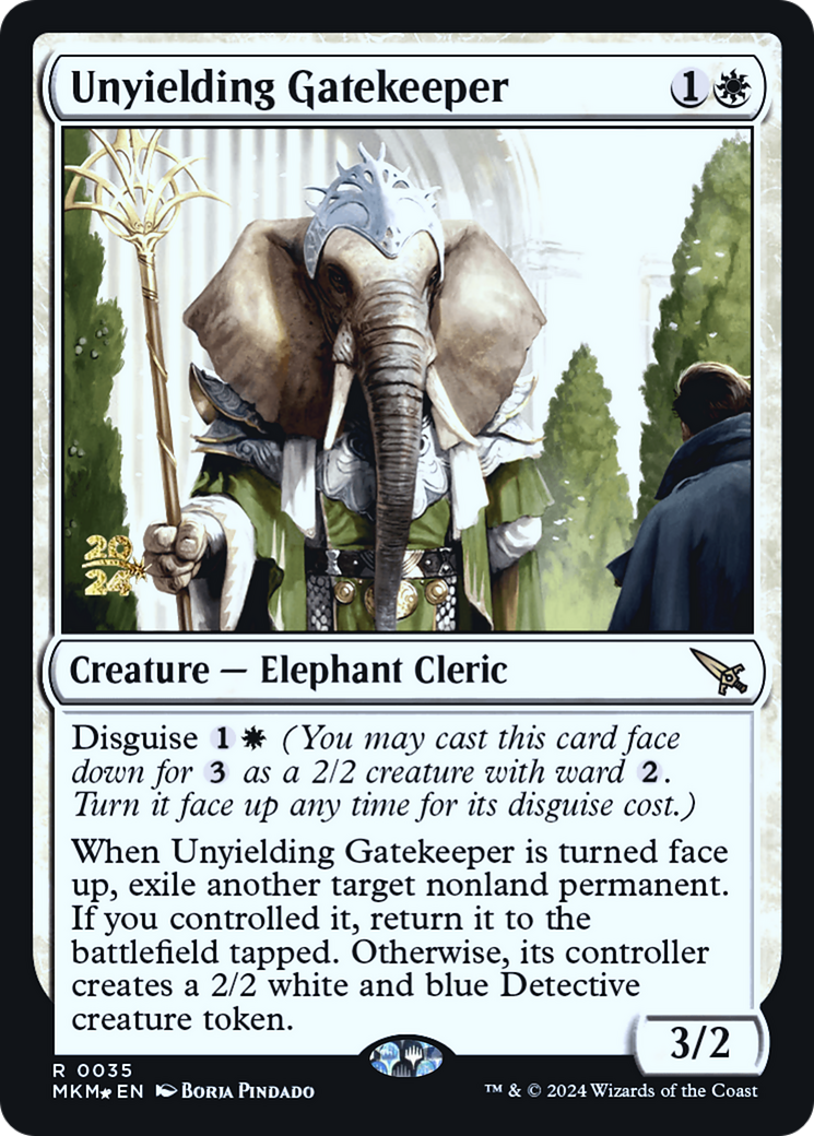 Image of Unyielding Gatekeeper (PRE-035) - Murders at Karlov Manor Promos Foil