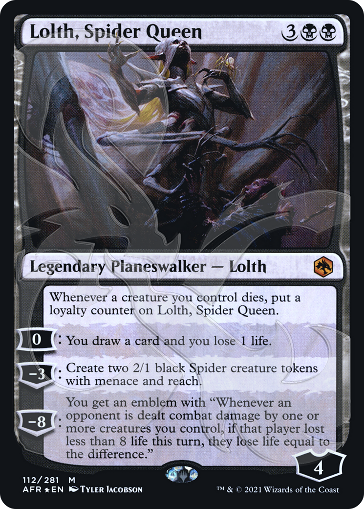 Image of Lolth, Spider Queen (AFR&-112) - Adventures in the Forgotten Realms Promos Foil