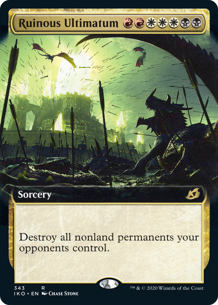 Image of Ruinous Ultimatum (Extended Art) (IKO-343) - Ikoria: Lair of Behemoths: (Extended Art) Foil