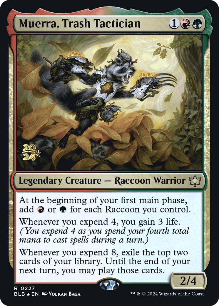 Image of Muerra, Trash Tactician (PRE-227) - Bloomburrow Promos Foil