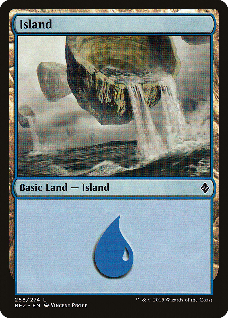 Image of Island (258) (BFZ-258A) - Battle for Zendikar