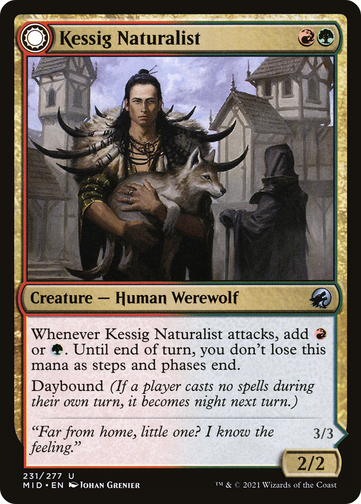 Image of Kessig Naturalist (MID-231) - Innistrad: Midnight Hunt: (Double Faced Transform) Foil