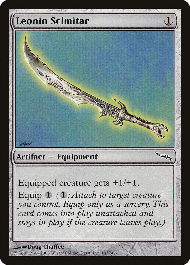 Image of Leonin Scimitar (MRD-193) - Mirrodin Foil