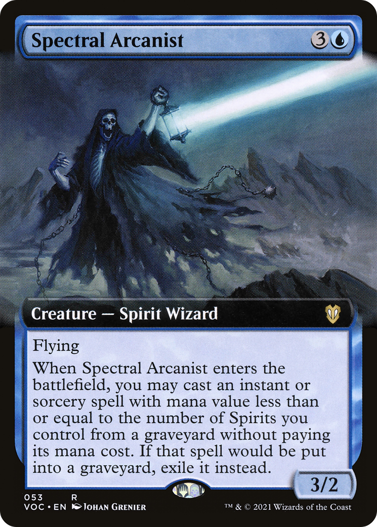 Image of Spectral Arcanist (Extended Art) (VOC-053) - Crimson Vow Commander: (Extended Art)