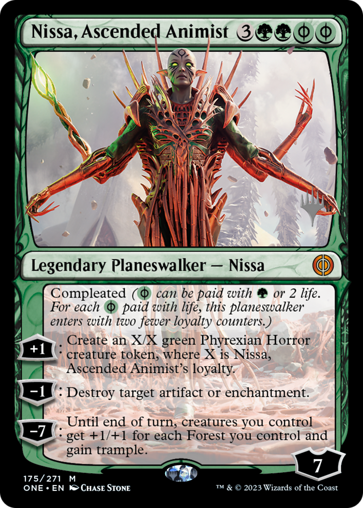 Image of Nissa, Ascended Animist (PPONE-175) - Phyrexia: All Will Be One Promos