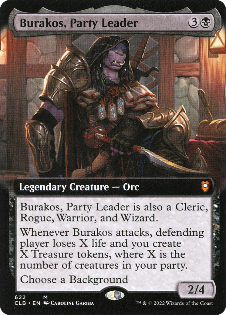Image of Burakos, Party Leader (Extended Art) (CLB-622) - Commander Legends: Battle for Baldur's Gate: (Extended Art) Foil