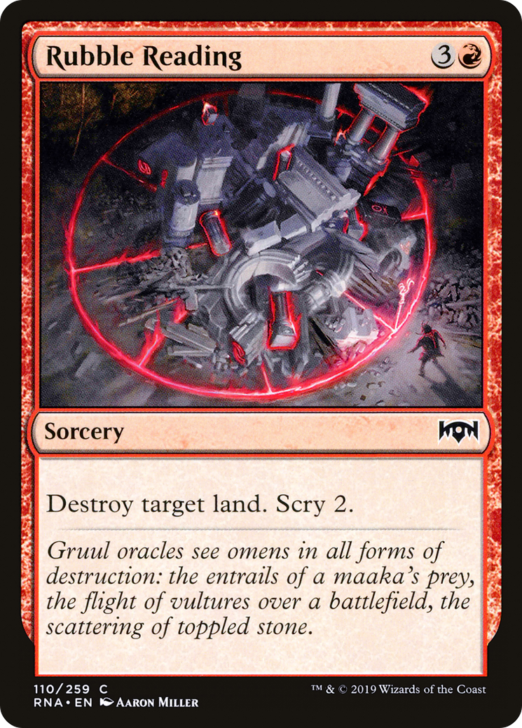 Image of Rubble Reading (RNA-110) - Ravnica Allegiance