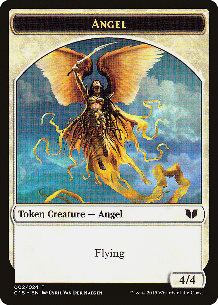 Image of Angel // Knight (Vigilance) Double-Sided Token (C15-002) - Commander 2015 Tokens