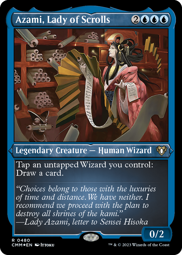 Image of Azami, Lady of Scrolls (CMM-480) - Commander Masters Etched Foil