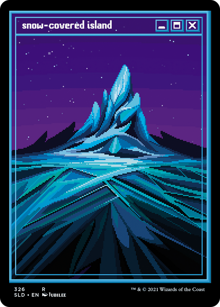 Image of Snow-Covered Island (PixelSnowLands.jpg) (SLD-326) - Secret Lair Drop