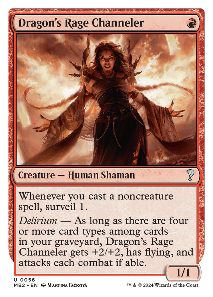 Image of Dragon's Rage Channeler (White Border) (MB2-056) - Mystery Booster 2