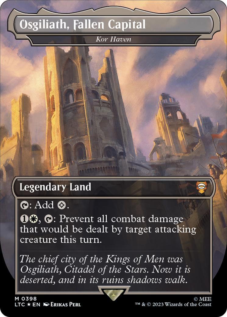 Image of Osgiliath, Fallen Capital - Kor Haven (Surge Foil) (LTC-398) - Tales of Middle-earth Commander / Osgiliath, Fallen Capital (Borderless) Foil