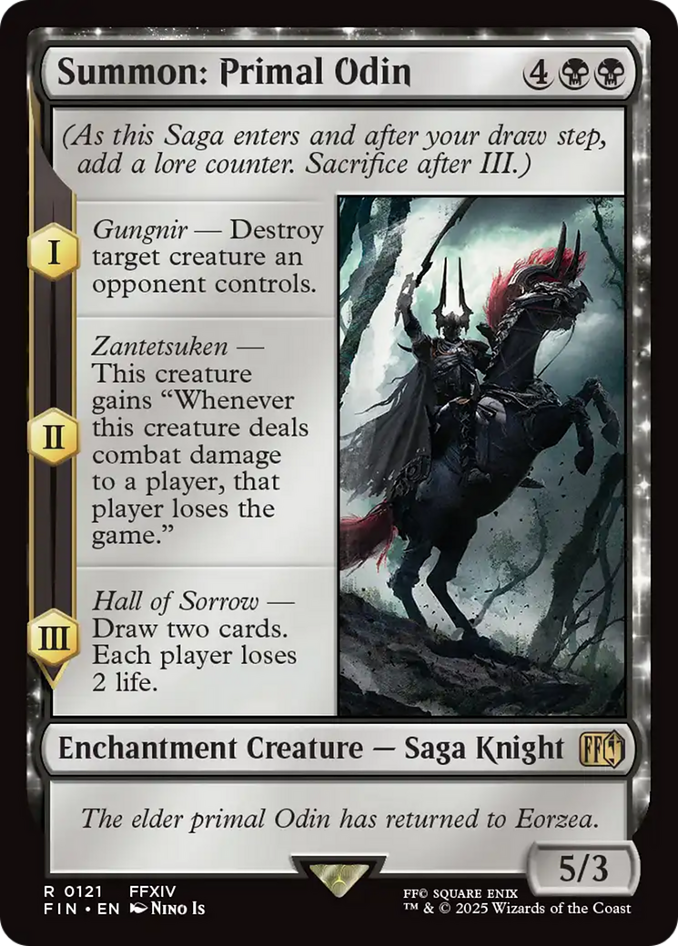Image of Summon: Primal Odin (FIN-121) - FINAL FANTASY: (enchantment) Foil