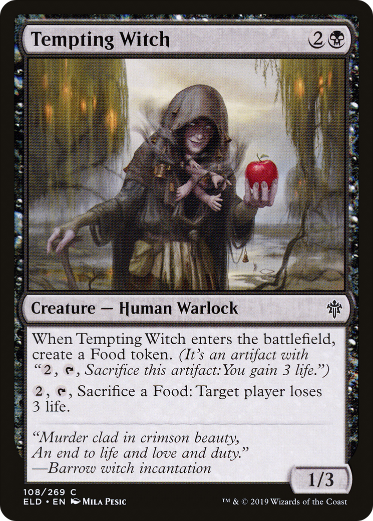 Image of Tempting Witch (ELD-108) - Throne of Eldraine Foil