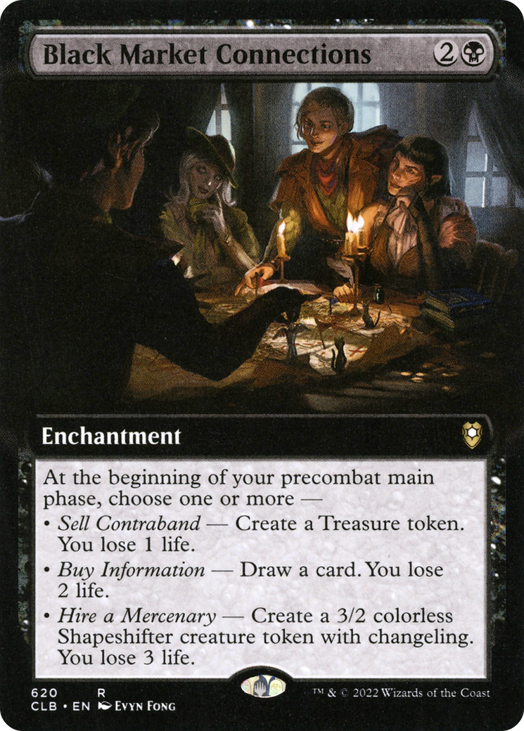 Image of Black Market Connections (Extended Art) (CLB-620) - Commander Legends: Battle for Baldur's Gate: (Extended Art)