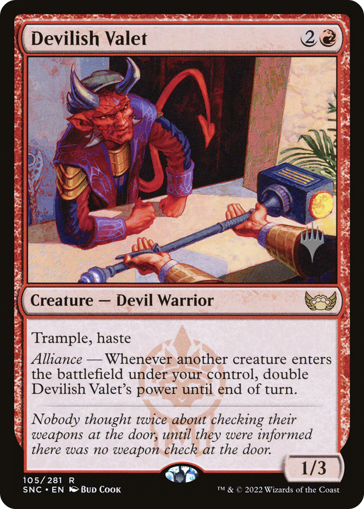 Image of Devilish Valet (PPSNC-105) - Streets of New Capenna Promos Foil