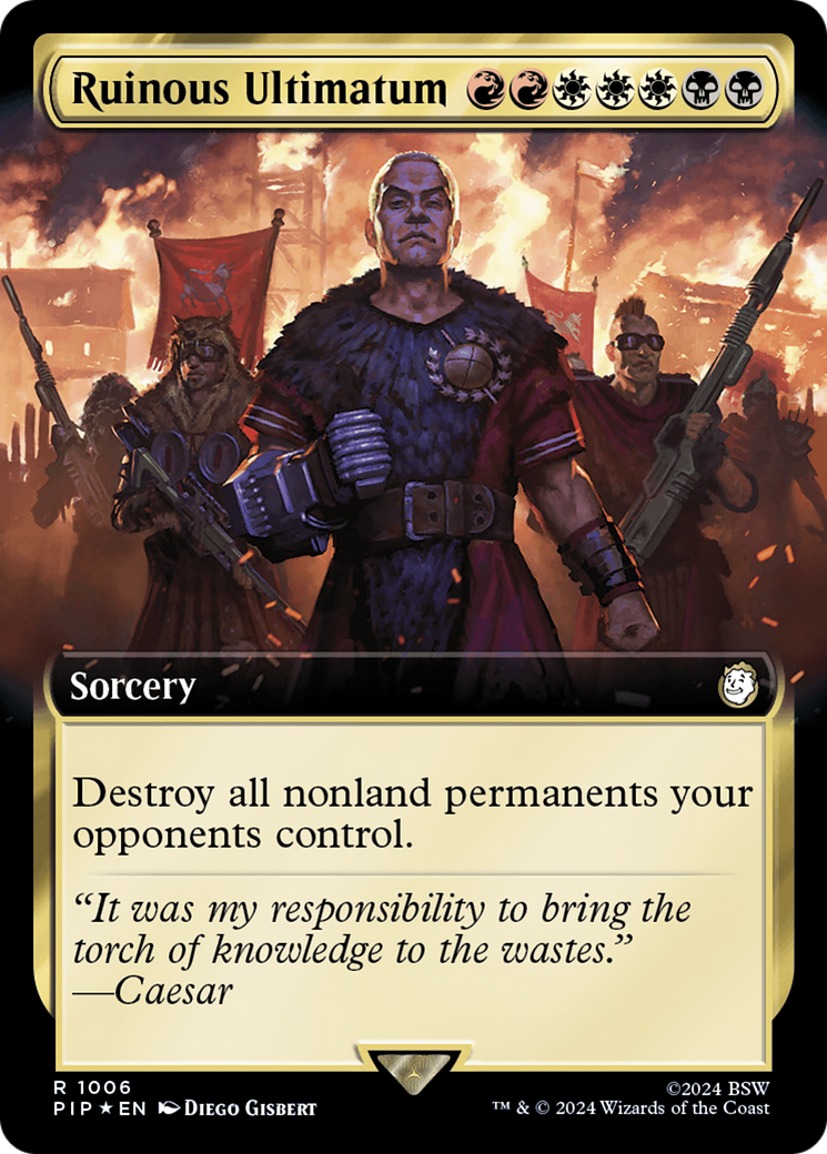 Image of Ruinous Ultimatum (Extended Art) (Surge Foil) (PIP-1006) - Fallout: (Extended Art) Foil