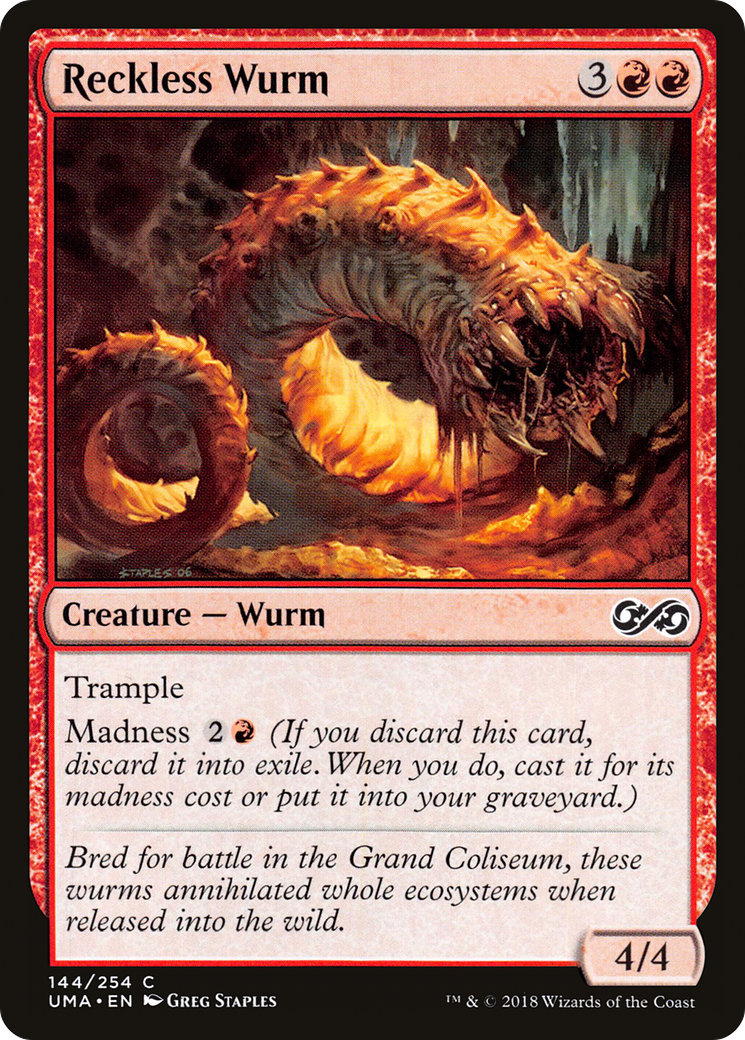 Image of Reckless Wurm (UMA-144) - Ultimate Masters