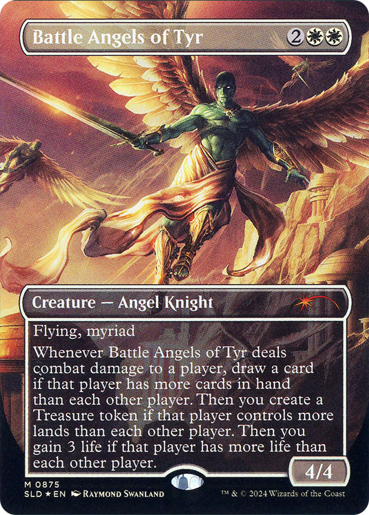 Image of Battle Angels of Tyr (Rainbow Foil) (SLD-875) - Secret Lair Drop (Borderless) Foil