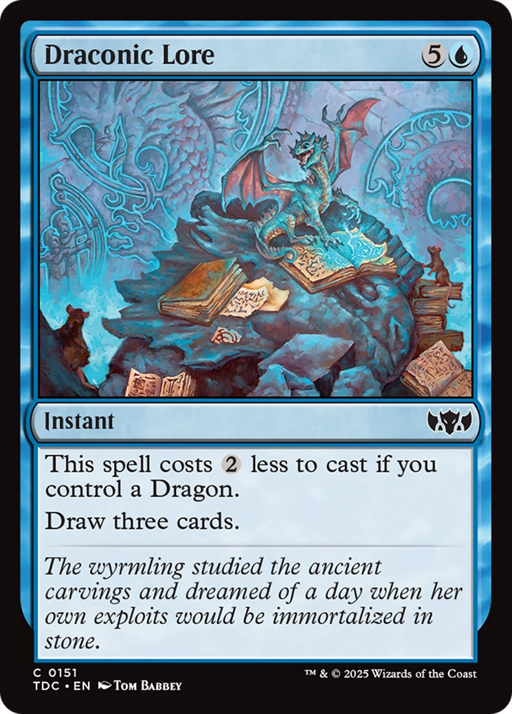 Image of Draconic Lore (TDC-151) - Commander: Tarkir: Dragonstorm