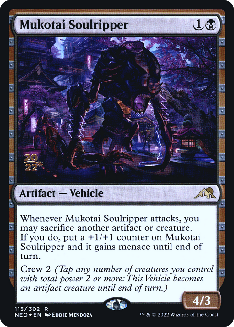 Image of Mukotai Soulripper (PRE-113) - Kamigawa: Neon Dynasty Promos Foil