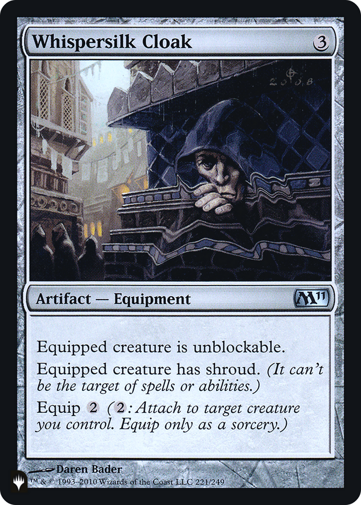Image of Whispersilk Cloak (M11) (LIST-221) - The List Foil