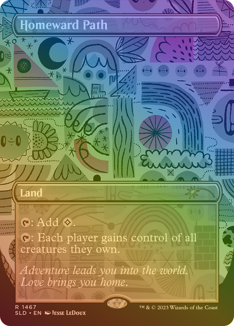 Image of Homeward Path (Rainbow Foil) (SLD-1467★) - Secret Lair Drop (Borderless) Foil
