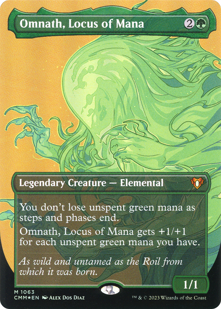Image of Omnath, Locus of Mana (Textured Foil) (CMM-1063) - Commander Masters (Borderless) Foil