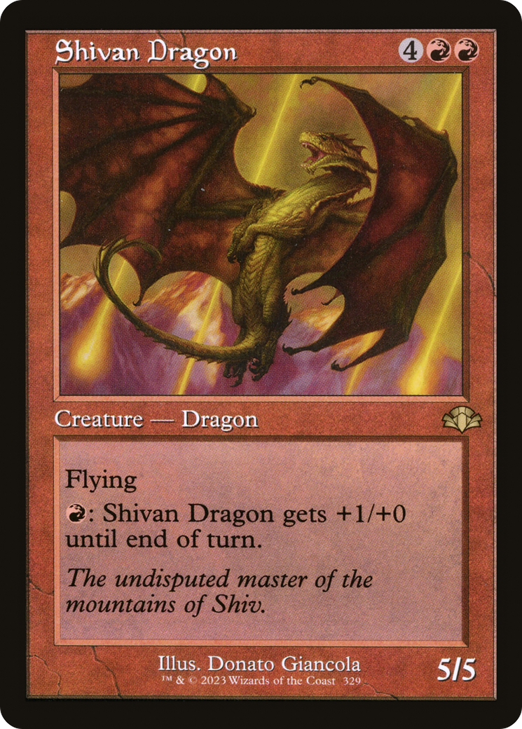 Image of Shivan Dragon (Retro Frame) (DMR-329) - Dominaria Remastered