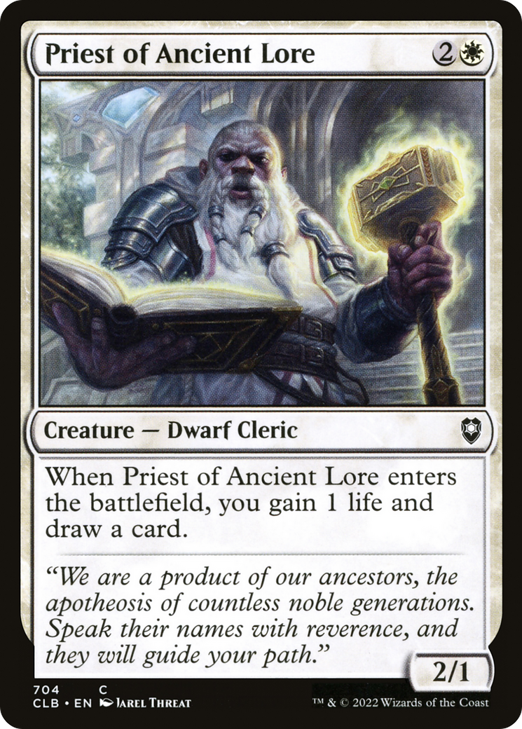 Image of Priest of Ancient Lore (CLB-704) - Commander Legends: Battle for Baldur's Gate