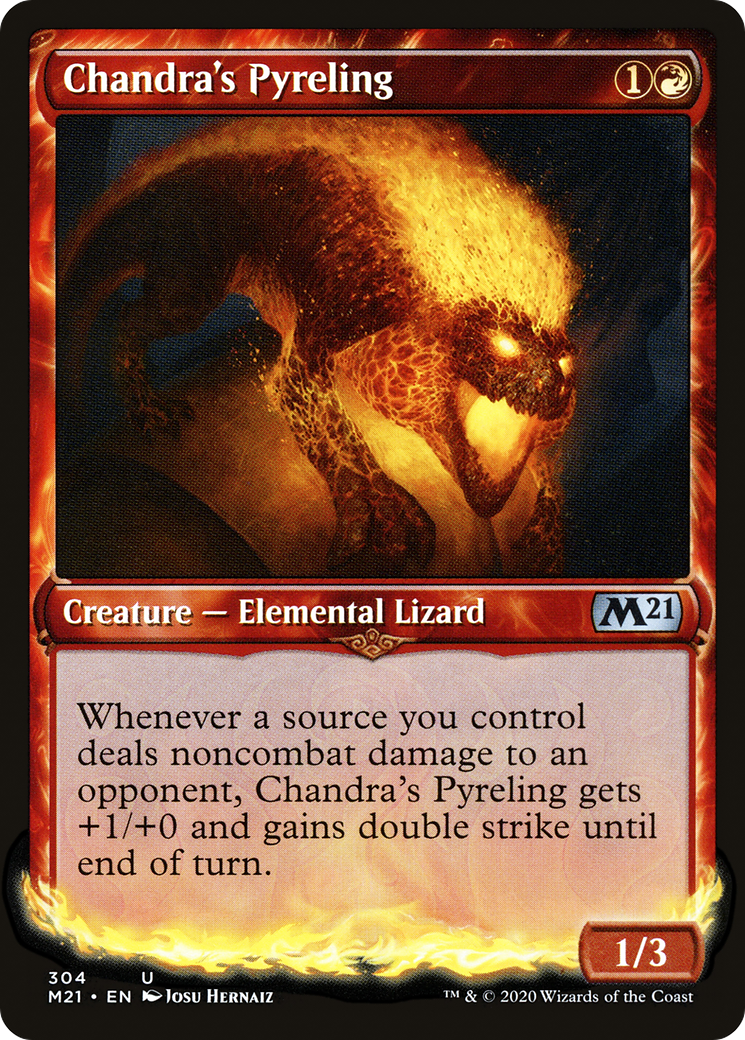 Image of Chandra's Pyreling (Showcase) (M21-304) - Core Set 2021: (Showcase) Foil