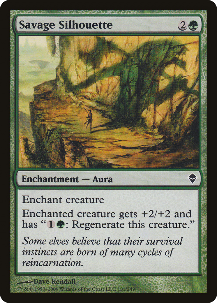 Image of Savage Silhouette (ZEN-181) - Zendikar Foil